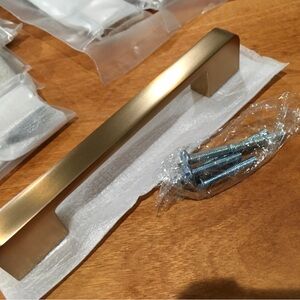 Coinkoly Gold Cabinet Handle with Hardware Heavy Great Quality Set of 10